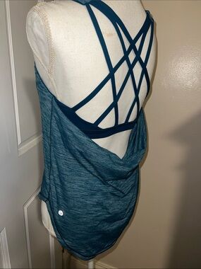 lululemon athletica Teal Blue Strappy Back Tank Top